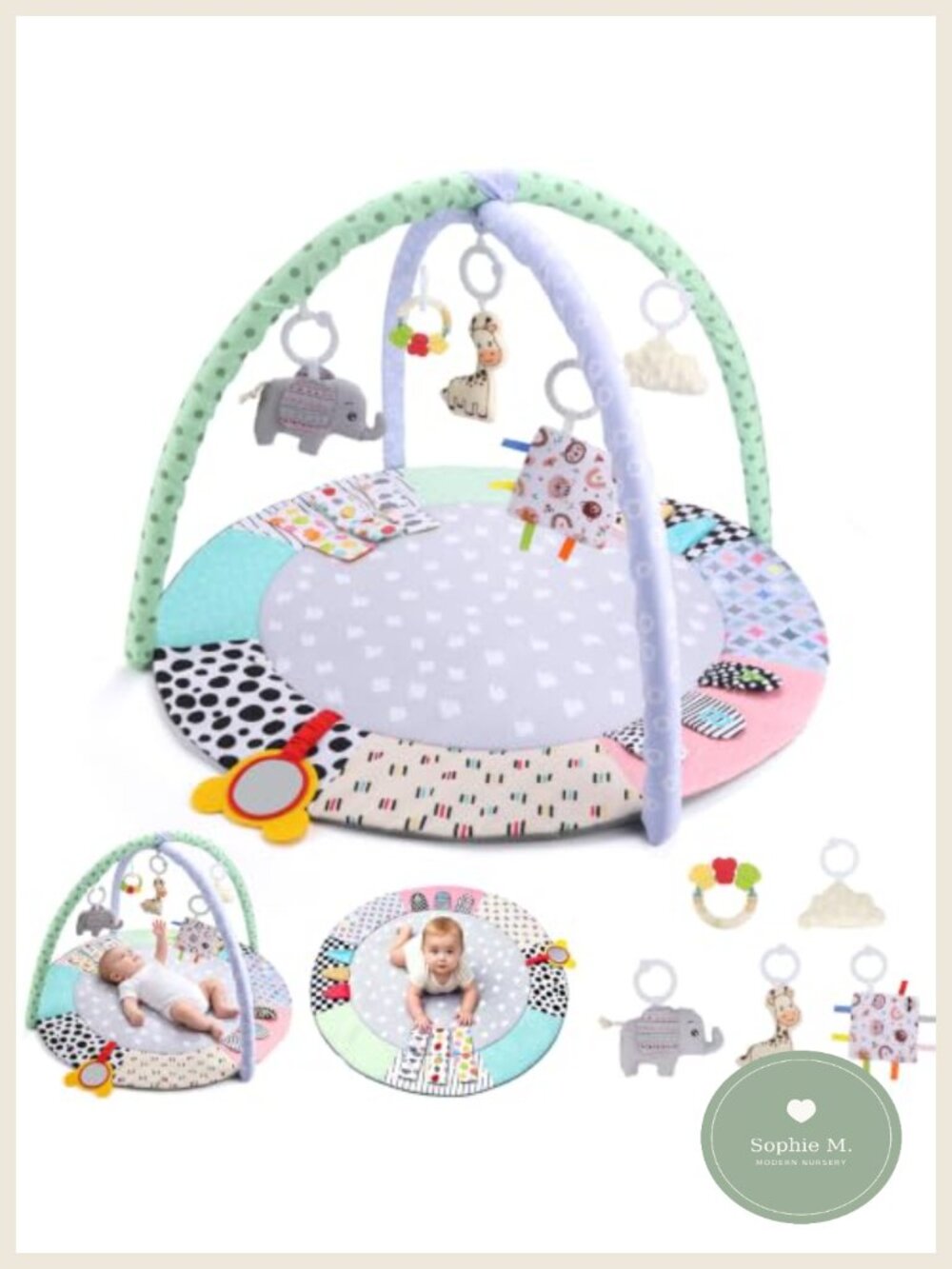Baby Play Gym Mat Tummy Time Sensory Toys Montessori Infant Activity